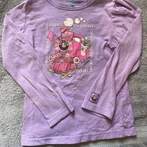 Lionel Girls Long Sleeve Train Shirt - Purple Size 5T Graphic T-Shirt